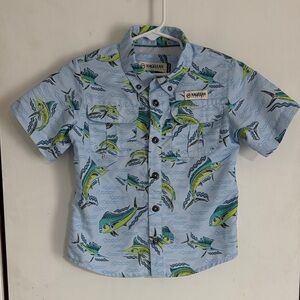 Magellan Outdoors Kids Light Blue Marlin Print Shirt